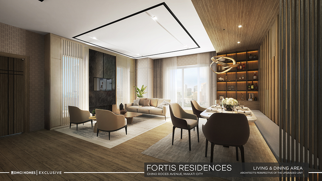Fortis Residences Official Website 3BR Living and Dining Area