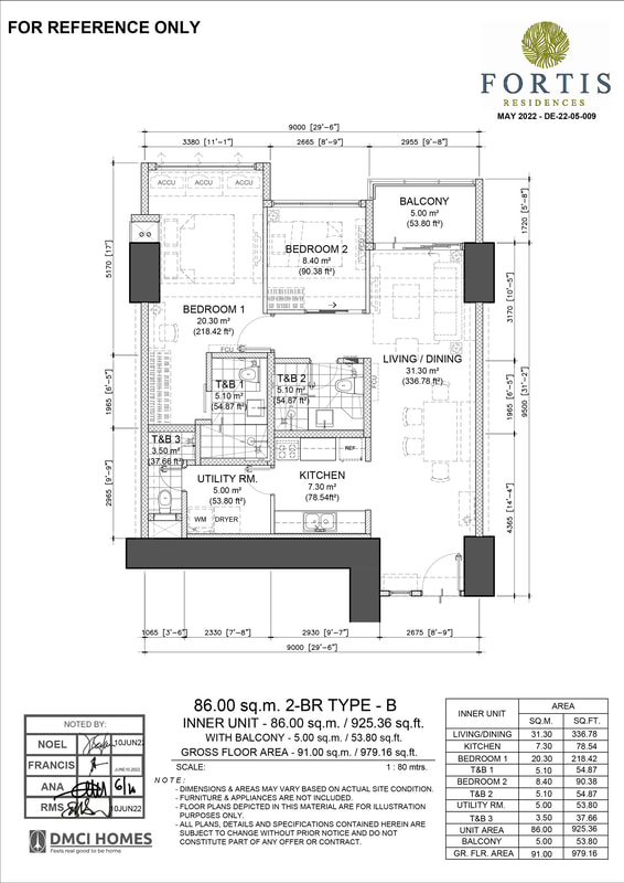 Fortis-Residences-2-Bedroom-Type-B-Inner-Unit-91sqm