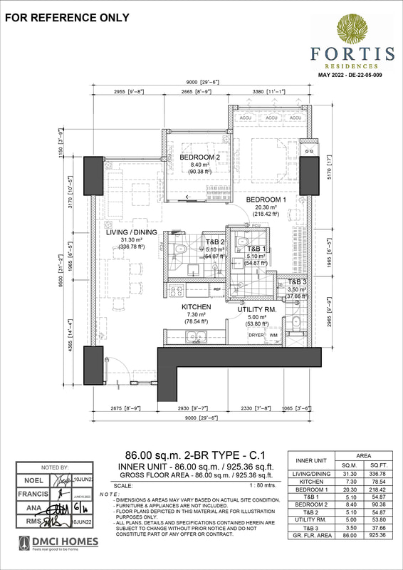 Fortis-Residences-2-Bedroom-Type-C1-Inner-Unit-86sqm