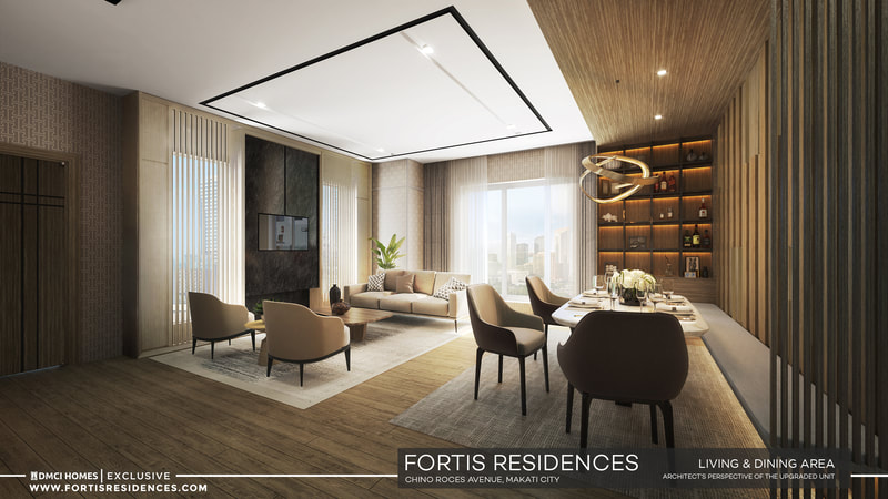Fortis Residences - 3BR Living and Dining Area