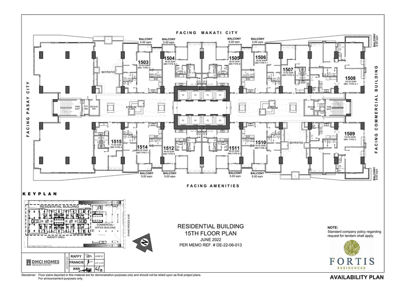 Fortis-Residences-Residential-Building-15th-Floor-Plan